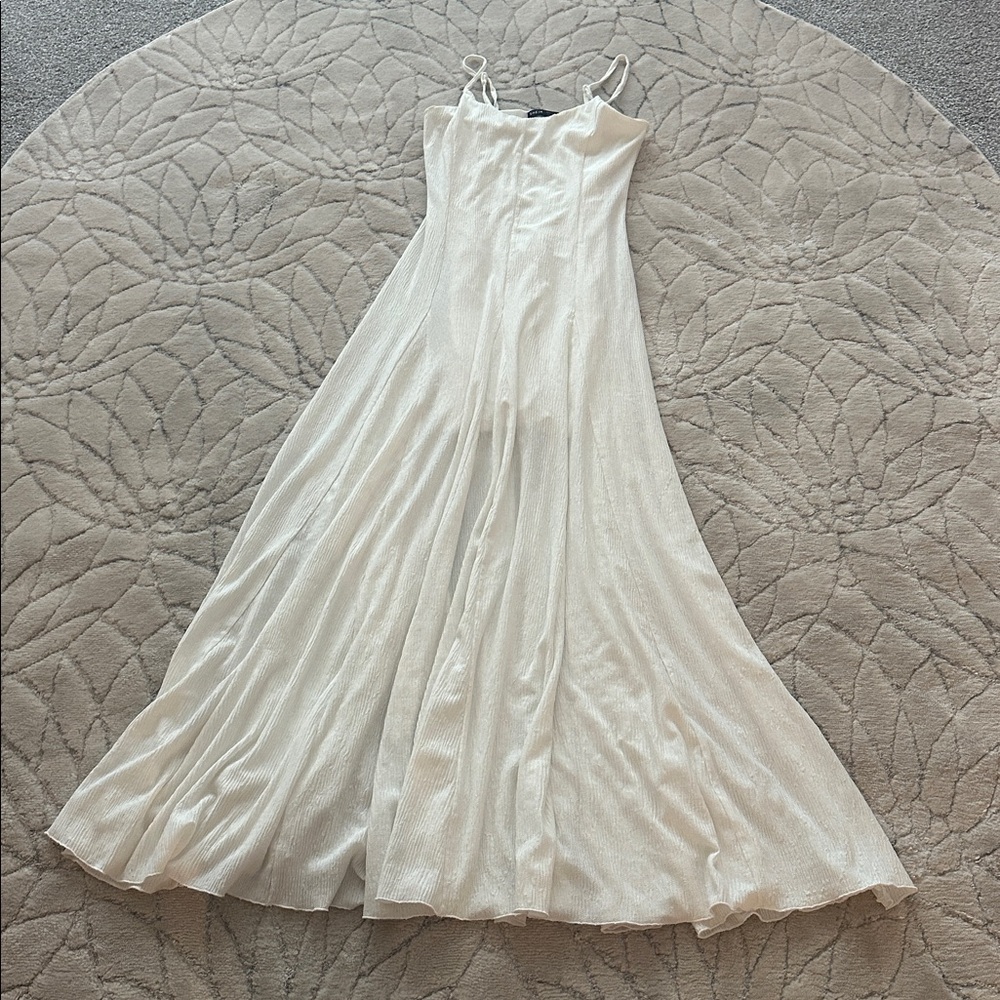 SHEIN Elegant White Textured Maxi dress